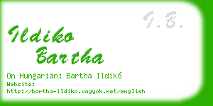 ildiko bartha business card